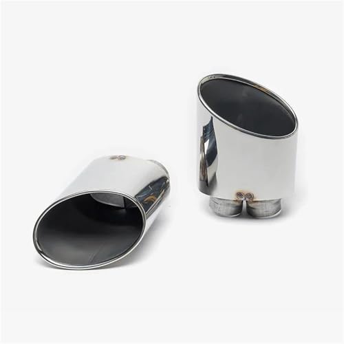 Puntas de escape de acero inoxidable doble para renovar el silenciador de tu coche en plata
