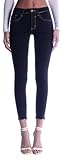  Damen Röhrenjeans Hosen Hüftjeans Jeans blau Damenjeans Damen-Hose-n Jeans-Hose-n Röhre-n Hüft-Hose-n Niedrige-r Leib-Höhe Bund Stretchjeans Stretch-Hose-n Skinny Denim Schwarz-e Gr Größe S 36