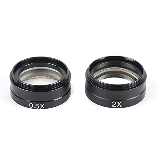Microscope 0.5X/0.35X/2X/1X Glass Lens 42mm for Industry Video Microscope Camera(0.5X 2X)