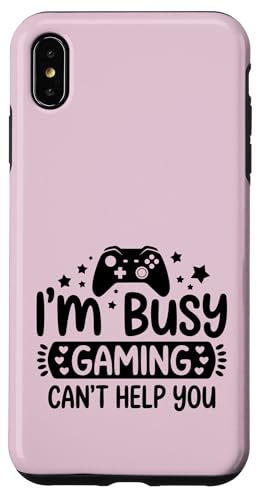 I'm Busy Gaming Funny Gamer ���p �X�}�z�P�[�X iPhone XS Max �p