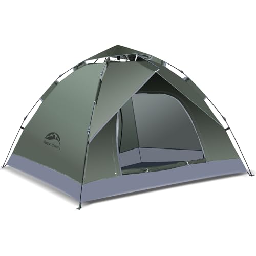 Happy Travel 1/2/3/4 Person Camping Tent, Instant Easy Pop...