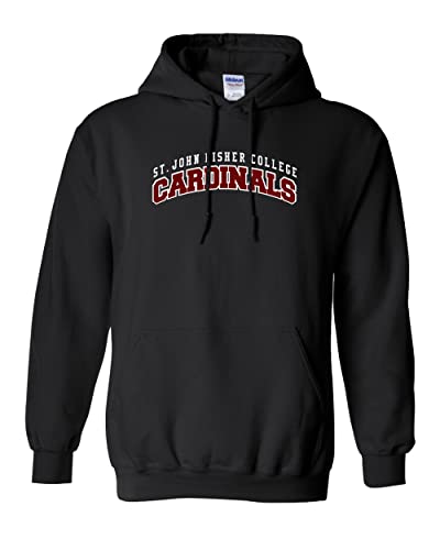 CreateMyTee Saint John Fisher College Block Letters Unisex Hooded Sweatshirt - SJFU Cardinals Apparel