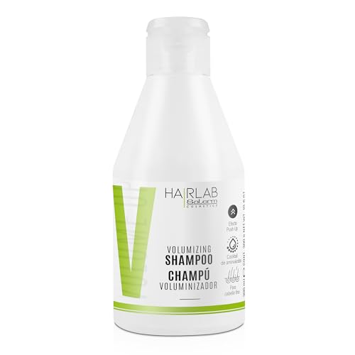 SALERM - Champú Volumen - Hair Lab - 300 ml - con Cafeína Energizante - para Cabellos Finos y sin Volumen - Aporta Cuerpo y Textura al Cabello - Limpieza Suave - sin Parabenos