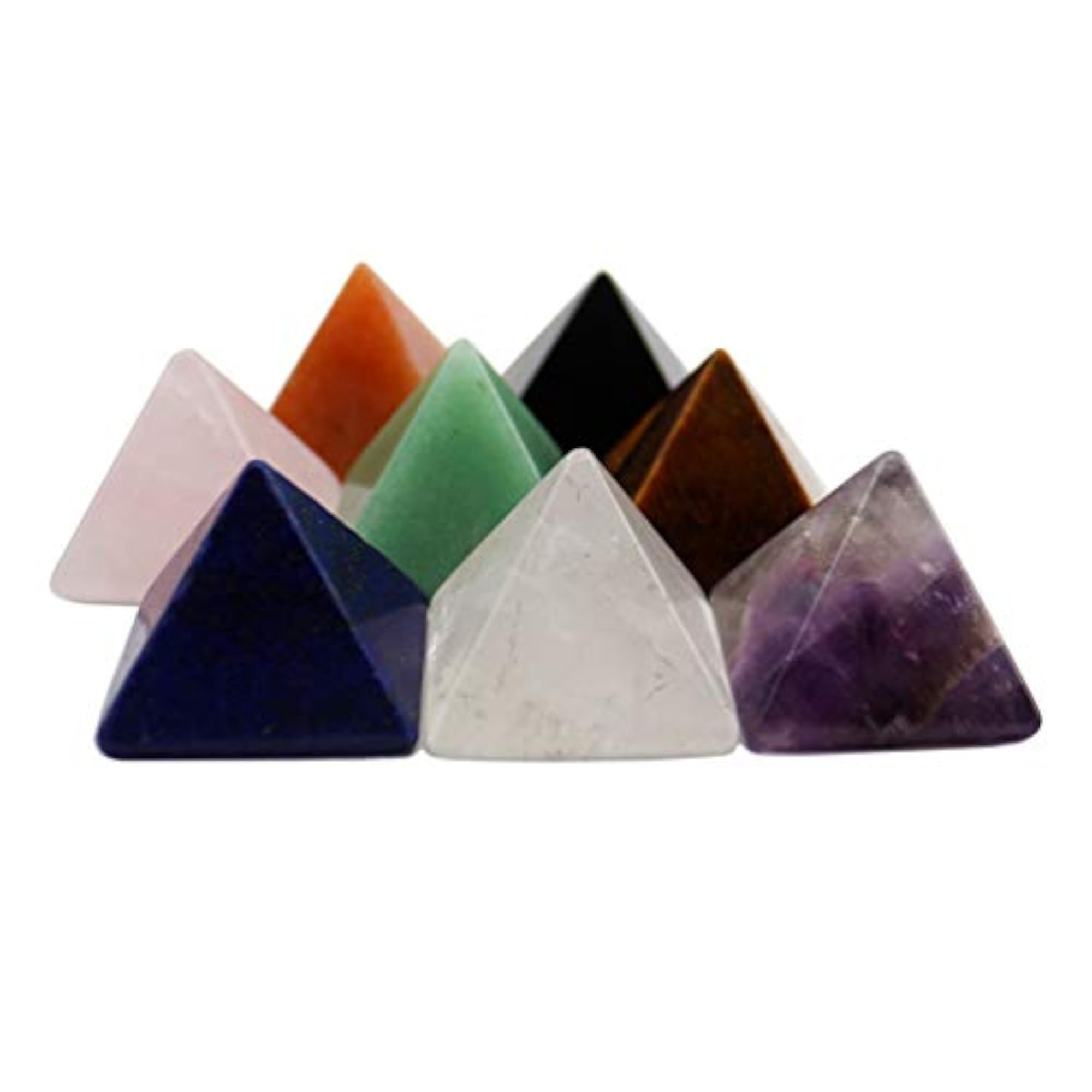 Natural Crystal Gemstone Pyramid Energy Stone Adornment