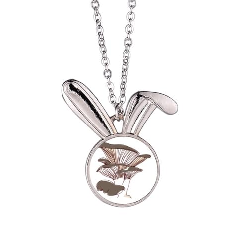 Collier lapin pendentif champignon Delicious Home bijou fantaisie champêtre femme