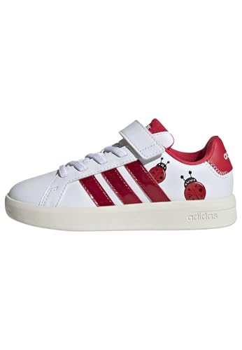 adidas Unisex-Kids Grand Court 3.0 White/Pure Ruby 1.5
