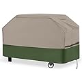 Rachmi Grill Cover for Outdoor Grill 65 Inch, 600D Water-Resistant Anti UV BBQ Cover Fits Weber, Char-Broil, Charcoal Gas Grill Up to 64 Inch Wide Fits Most 5-6 Burner Grills, 65Wx26Dx45H, Khaki/Green