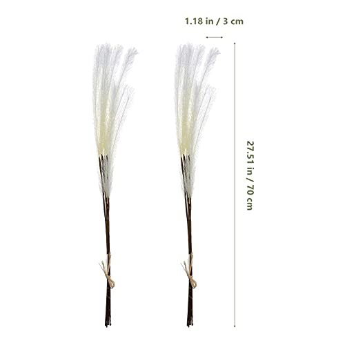 30 Peças Flores Artificiais Decoração De Grama Pompa Artificial Grinalda Grama Pequena Centros De Me