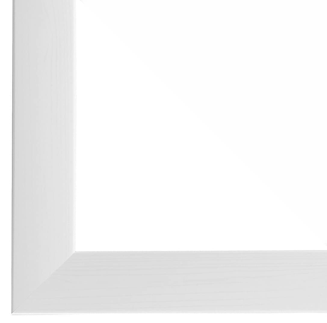 Cornice su misura FRAMO in legno 99 x 38 cm - Pino Bianco | Dimensioni selezionabili | incl. vetro acrilico antiriflesso | Cornice per puzzle | Foto | Poster