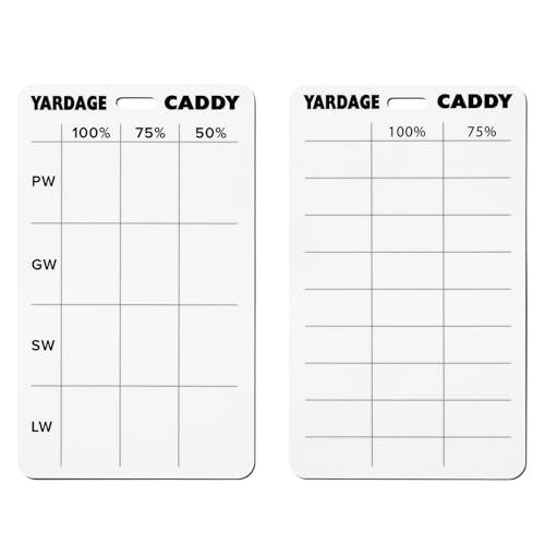 Yardage Caddy Golf Club Distance Tracker &ndash; Record Your Yardages &ndash; Dual-Sided Bag Tag