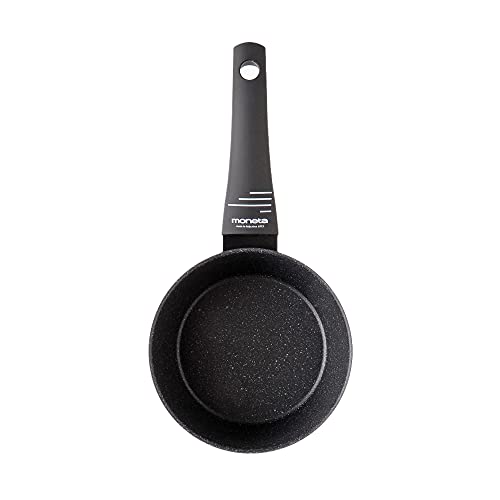 Moneta Yes! Casseruola 1 Manico, 16 cm, Artech Stone Ultra, Nero