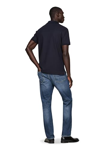 Tommy Hilfiger Men's Short Sleeve Casual Polo Shirts in Regular Fit with Stretch and Vertical Logo Designs3