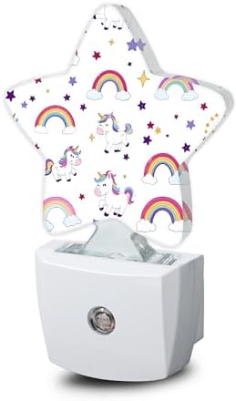 Unicorn Rainbow Nightlight,Colorful Stars Star Night Lights Plug ...