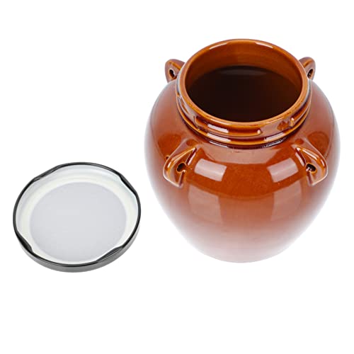 TOPBATHY 1 Pc Tarro De Kimchi De Cerámica Contenedores Sellables Olla De Ron Salmuera De Cerámica Jarra De Fermentación De Cerámica Frasco Elaborar Cerveza Hojalata Bote De Pepinillos
