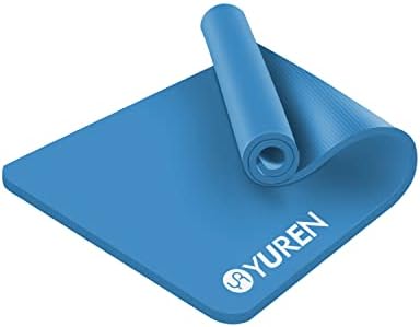YUREN Yoga Mat Extra Wide Workout Mat for Home, 76"x35" 15mm Thick Yoga Mat for Men Women, High Density Gym Mat with Carrying Yoga Bag Blue
