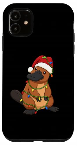 カモノハシ クリスマスツリーライト ホリデー 動物愛好家 スマホケース iPhone 11 用