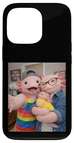 Axolotl Two Moms Life Selfie ��̓� �N�B�A �}�} �v���C�h �X�}�z�P�[�X iPhone 13 Pro �p