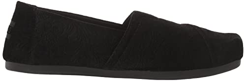 Toms Women's Alpargata Recycled Cotton Canvas” Loafer Flat, Black Floral, 9 #TOP5
