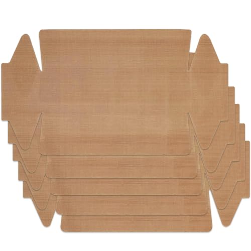 Dauerbackfolie, 5Pcs Backpapier Kastenform, 43 * 24cm Das Premium Backpapier Backfolie Wiederverwendbar HitzebestäNdig, Antihaftbeschichtet Backzubehör Teflon Antihaft Beschichtung (Braun)