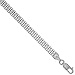 Sterling Silver 6mm Bismark Chain Necklace for Women 4-row Nickel Free Italy 18 inch