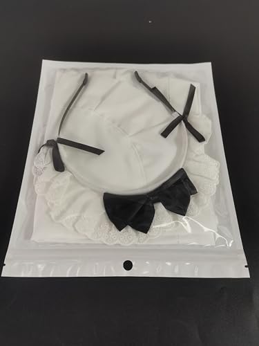 SwirlColor Kids Aprons for Cooking, Waist Pleated Lace White Apron Retro Multiuse Kids Apron for Kitchen Costume Party, with a Headband for Girls Aged 7-10 - Image 12