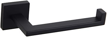 GERZWY Bathroom Toilet Paper Holder SUS 304 Stainless Steel Matte Black Tissue Paper Roll Holder Wall Mount IG1805-BK