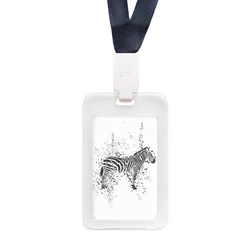 Porte-carte d'identité mexicain bicolore noir et blanc avec étui transparent