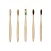 Bamboo Toothbrush Biodegradable Eco-Friendly Toothbrush Soft bristles on Travel Toothbrush (5pack)