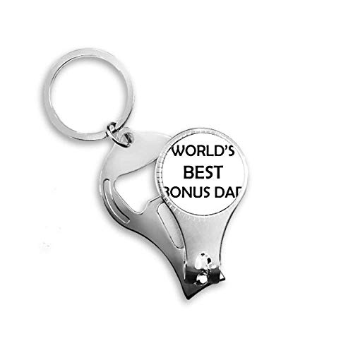 Bonus Dad Father's Festival Quote Nail Nipper Ring Key Chain Bottle Opener Clipper