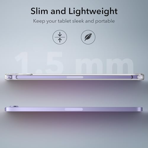 ESR for iPad mini 7 Case(2024、A17 Pro), iPad mini 7th/6th Generation Case (2024/2021), Slim and Light, Shock and Drop Protection, Yellowing Resistant, Hard Back, Supports Pencil Pro/USB-C, Clear