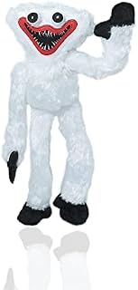 wiztex Huggy wuggy poppy playtime Plush Toy, 40cm White Soft and Shiny Stuffed Animal | Kids Friends Plush Toy for Little Boys Girls Gift for Gamers and YouTube Fans