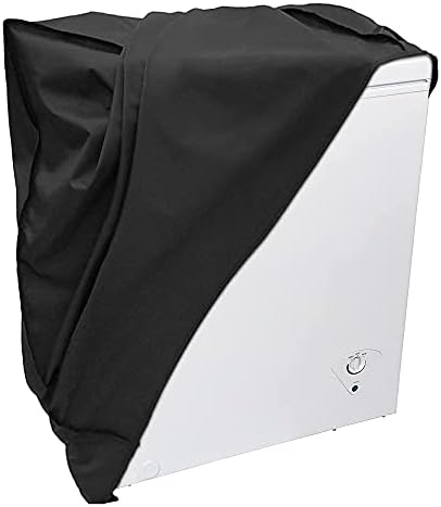 Chest Freezer Cover,Waterproof Dustproof Outdoor or Indoor Protect Deep Freezer Cover Fit for Compact Chest Freezer 5.0 Cubic Feet Freezer Cover 28L X 22W X 34H Inch,Black