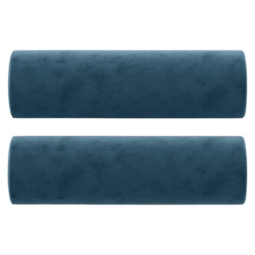 Sofá de 2 plazas moderno azul con cojines decorativos 7