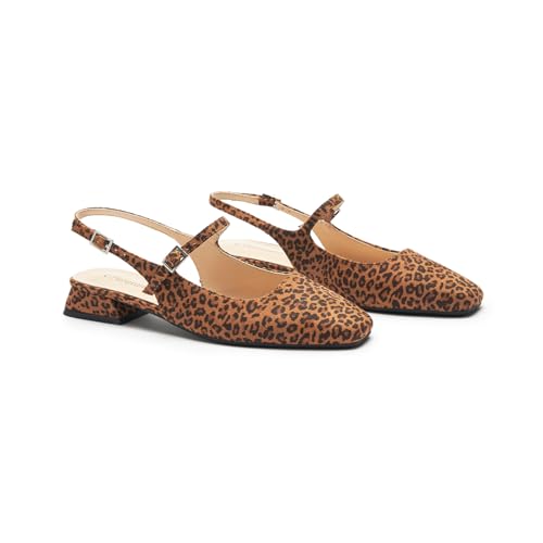Image of C.Paravano Slingback Flats | Slingback Sandals for Women | Sandals Flats | Adjustable Ankle Strap Shoes