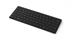 Microsoft , Bluetooth, Designer Compact Keyboard (deutsches QWERTZ Tastaturlayout, Schwarz, kabellos)