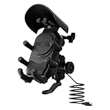 Anti-Theft Feature: Optimal safety is ensured with this motorcycle phone holder's anti-theft design and exclusive key; screws can be tightened to adjust angle, but bracket cannot be removed for added device security.
