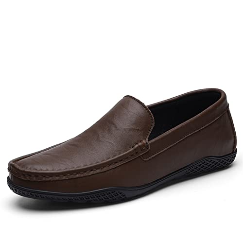 Mocasines de cuero transpirables para hombre con diseño minimalista cómodo