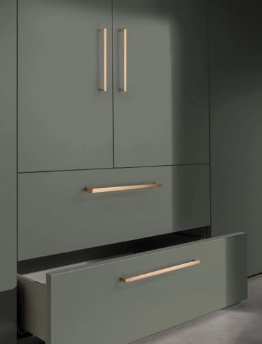 Image of 10 Pack 10 Inch(254mm) Kitchen Cabinet Handles Champagne Bronze Cabinet Pulls Kitchen Cabinet Hardware Drawer Pulls for Cupboard Wardrobe