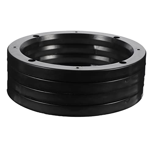 Anillos adaptadores para altavoces VALICLUD: 4 separadores de ABS negro para coche de 6-9 pulgadas.