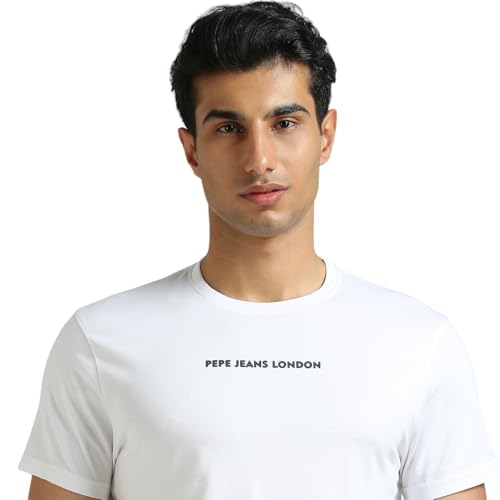 Image of Pepe Jeans Men T-Shirt|Cotton|Slim Fit