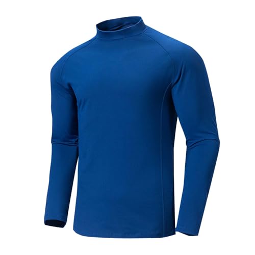 Men's Mock Turtleneck Long Sleeve Thermal Shirts Basic Turtle Neck Undershirt Lightweight Rash Guard Pullover Tops