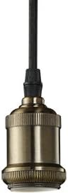Bulbrite NOS/Pend/Bare-PW Vintage 1-Light Brass Bare Socket Mini Pendant, Pewter Finish