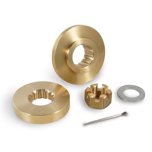 Image of Outboard Upgrade Propeller Installation Hardware Tools Kit Fits Yamaha 50-100HP, Includes Thrust Washer, Spacer, Washer, Nut and Cotter Pin
