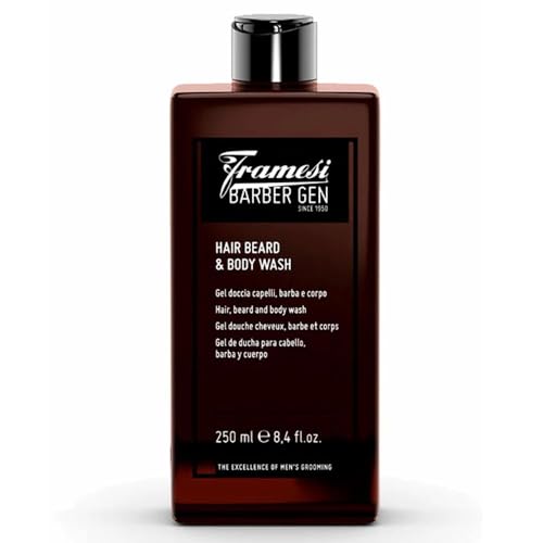 Framesi Barber Gen Hair Beard & Body Wash 250Ml - Gel Doccia Capelli Barba E Corpo