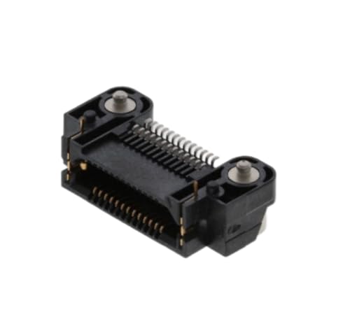 Pack of 2 ERF8-013-01-L-D-RA-L-TR Connector 26 Position Socket, Outer Shroud Contacts Surface Mount, Right Angle Gold