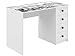 Amazon Marke - Movian Constance moderner Schreibtisch, Computertisch mit 4 Schubladen, 56 x 110 x 73,5, Bedruckt Brooklyn