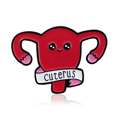 Image of Uterus Ovary Pin Feminist Medical Symbol Female Organ Gynecologist Nurse Gift Jewelry Brooch Pins