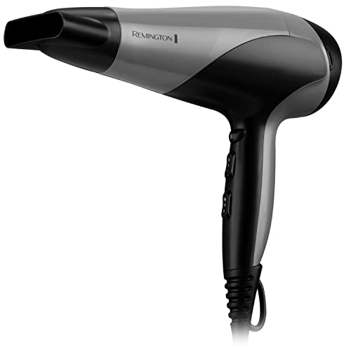Image of Remington Ionic Dry Hair Dryer 2200Watt| Professional Hairdryer With Diffuser & Concentrator, 3 Heat & 2 Speed Settings, Cool Shot | Frizz-Free Ionic Conditioning, Fast Drying | Silver D3190S