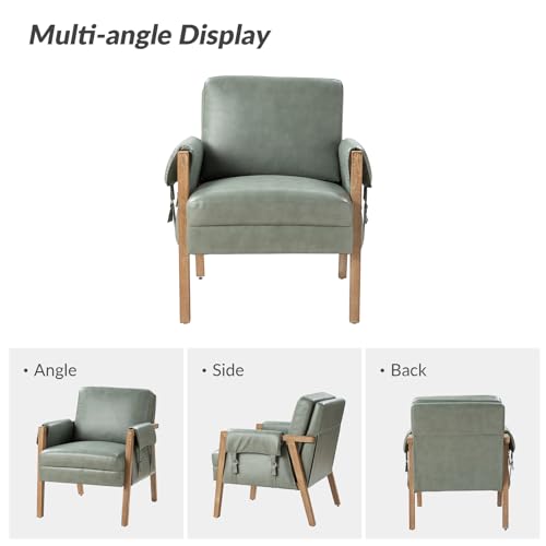 Sillón tapizado plegable verde menta miniatura 3
