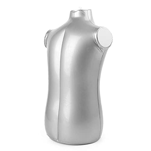 Maniquí inflable infantil de medio cuerpo plateado sin brazos para exhibición 2